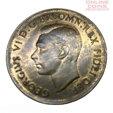 1949 Australian Penny - EF+ - Planchet Errors