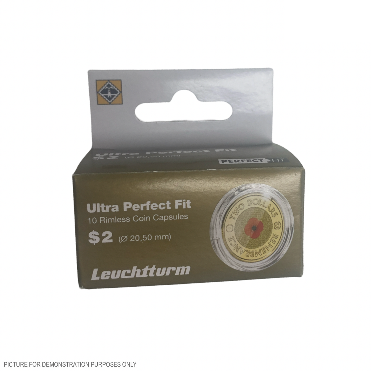 Lighthouse Ultra PERFECT FIT Coin Capsules - Designed for Australian $2 Coins - Packet of 10