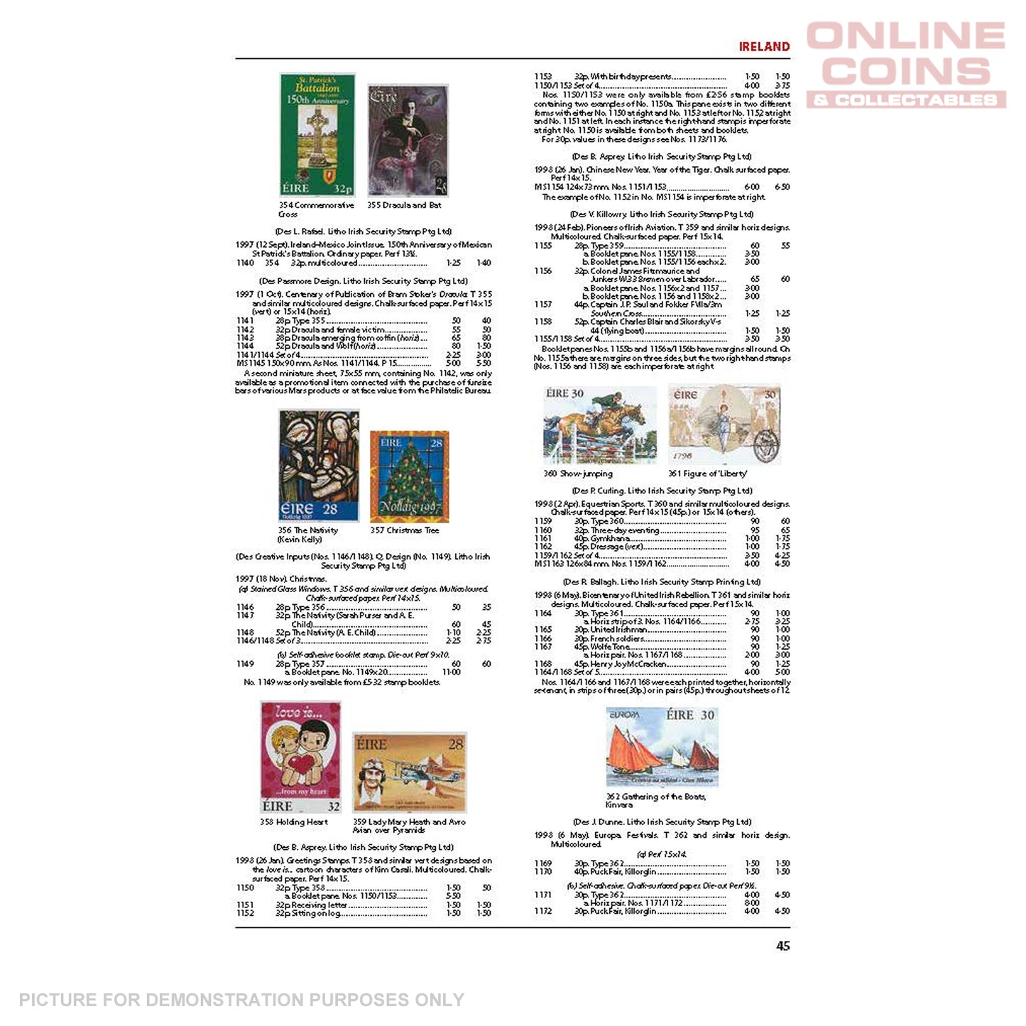 Stanley Gibbons Ireland Stamp Catalogue 8th Edition Online Coins and