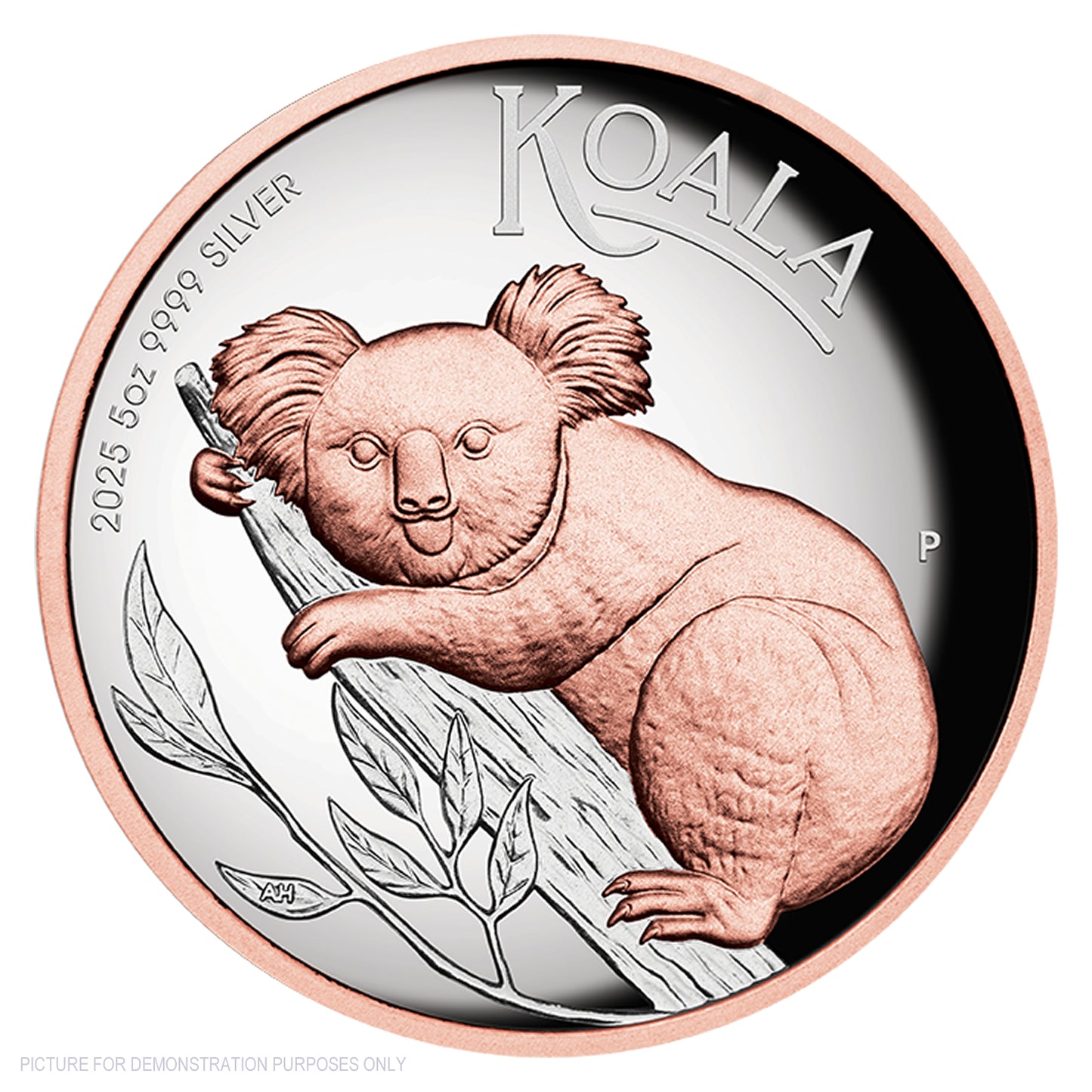 2025 Perth Mint 5oz Silver Proof High Relief Gilded Coin - Australian Koala