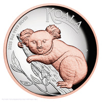 2025 Perth Mint 5oz Silver Proof High Relief Gilded Coin - Australian Koala