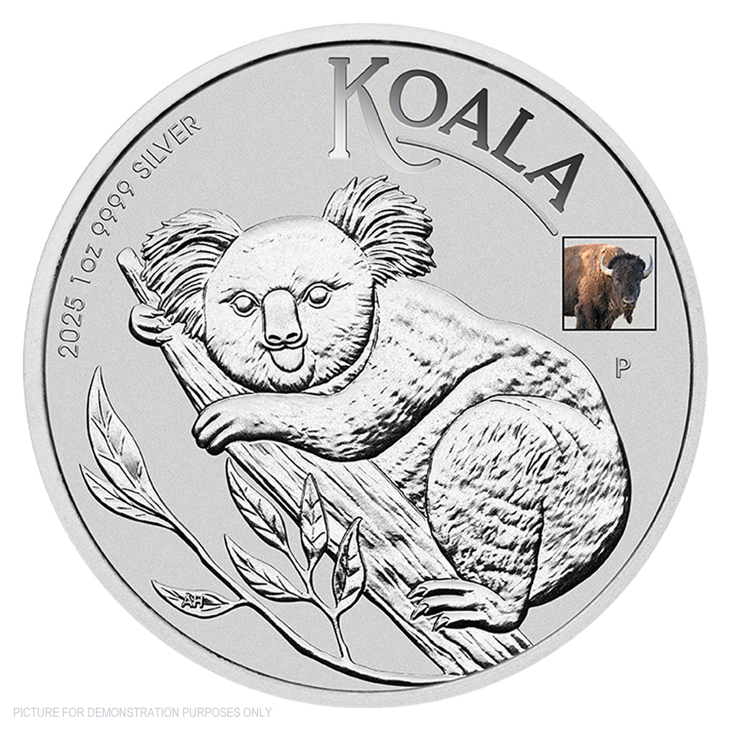 2025 Perth Mint ANA Coin Show - Australian Koala with Bison Privy 1oz Silver Coloured Coin