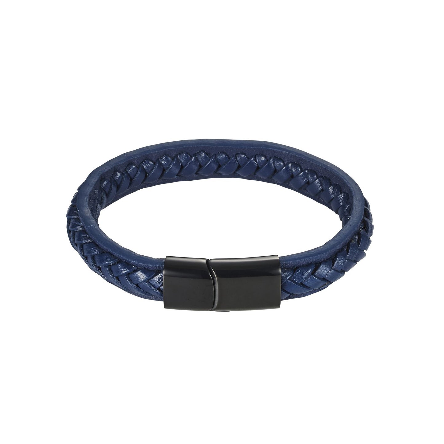 Cudworth Navy Leather Bracelet