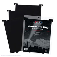 BCW Magazine & Document Bin Partition - BLACK - PRE ORDER