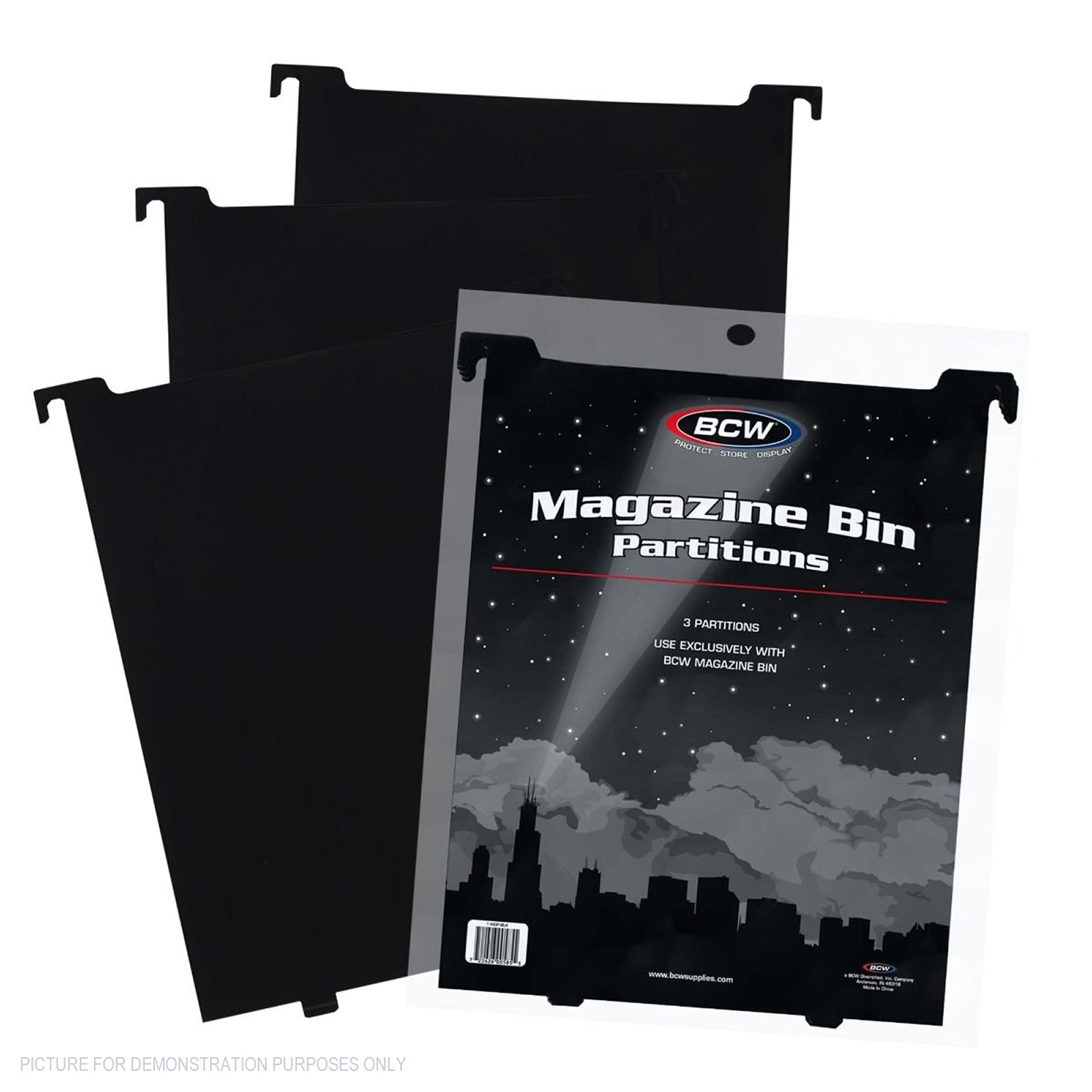 BCW Magazine & Document Bin Partition - BLACK - PRE ORDER