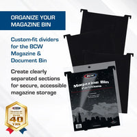 BCW Magazine & Document Bin Partition - BLACK - PRE ORDER