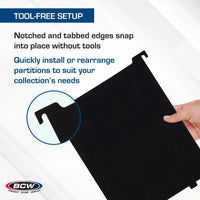 BCW Magazine & Document Bin Partition - BLACK - PRE ORDER