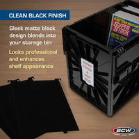 BCW Magazine & Document Bin Partition - BLACK - PRE ORDER