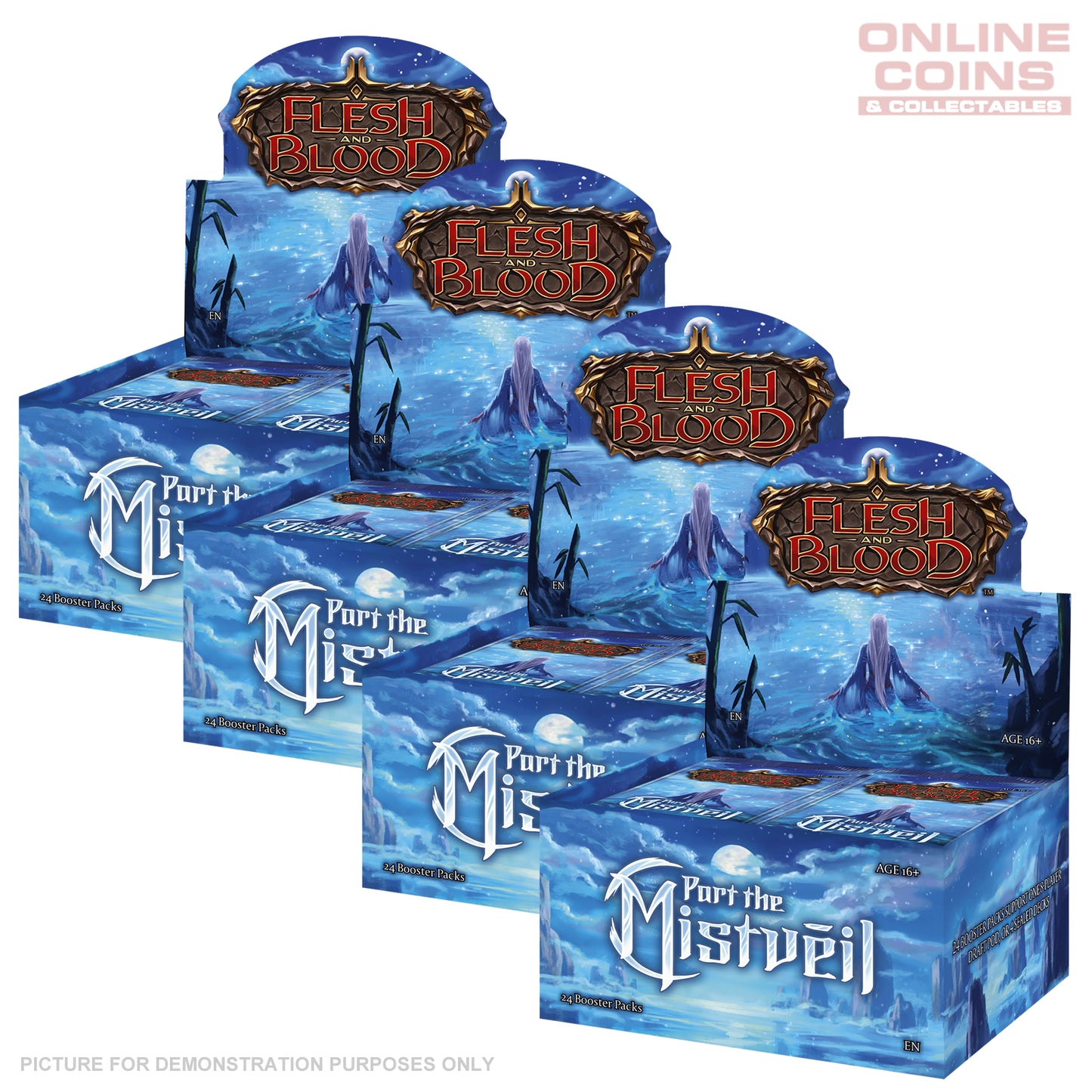 Flesh and Blood TCG - Part the Mistveil - SEALED CASE of Four Booster Online Coins and Collectables Flesh and Blood TCG - Part the Mistveil - SEALED CASE of Four Booster Online Coins and Collectables