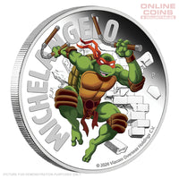 2024 Perth Mint 1oz Silver Proof Coloured Coin - TMNT Michelangelo