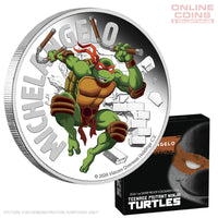 2024 Perth Mint 1oz Silver Proof Coloured Coin - TMNT Michelangelo