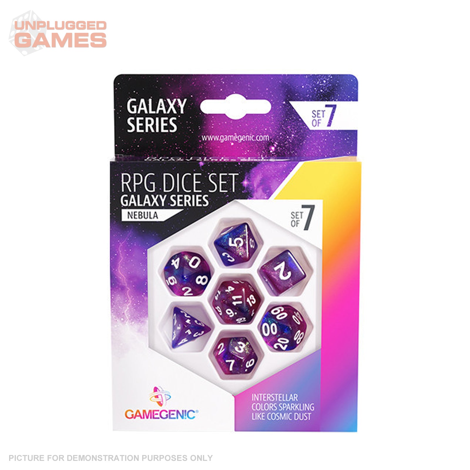 Gamegenic Galaxy Series - Nebula - RPG Dice Set (7pcs)
