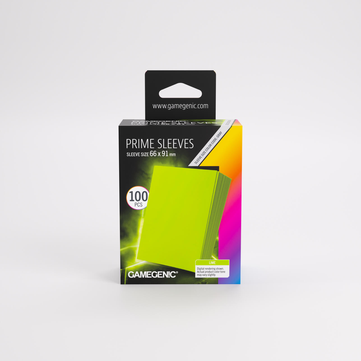 Gamegenic Prime Card Sleeves - Lime (66mm x 91mm)