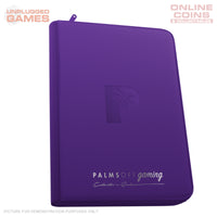 Palms Off Gaming Collector's Series Top Loader Zip Binder - 9 Pocket - PURPLE
