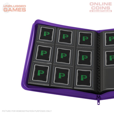 Palms Off Gaming Collector's Series Top Loader Zip Binder - 9 Pocket - PURPLE