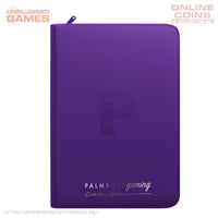 Palms Off Gaming Collector's Series Top Loader Zip Binder - 9 Pocket - PURPLE