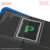 Palms Off Gaming Collector's Series Top Loader Zip Binder - 4 Pocket - BLUE