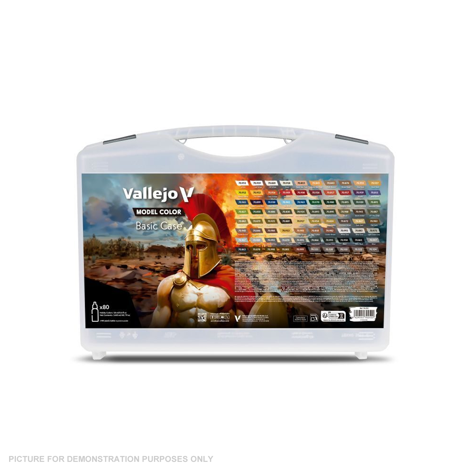 Vallejo - Model Colour - Basic Case Includes 75 Basic Colors + 5 Auxiliaries 80 Colours