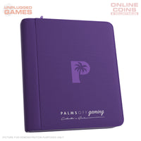 Palms Off Gaming Collector's Series Top Loader Zip Binder - 4 Pocket - PURPLE