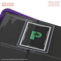 Palms Off Gaming Collector's Series Top Loader Zip Binder - 4 Pocket - PURPLE