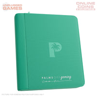 Palms Off Gaming Collector's Series Top Loader Zip Binder - 4 Pocket - TURQUOISE