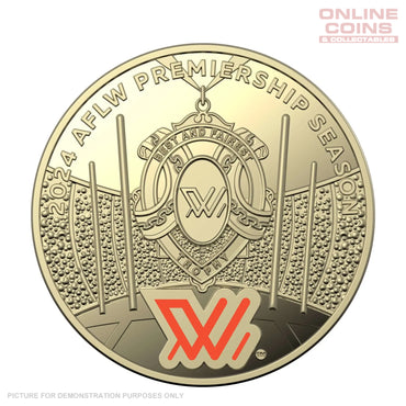 2024 - Royal Australian Mint - AFL & AFLW Premireship Coloured UNC $1 Coin Pair
