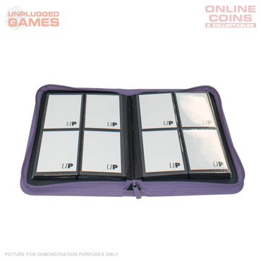 ULTRA PRO Binder - Vivid 4-Pocket Zippered Pro-Binder - PURPLE