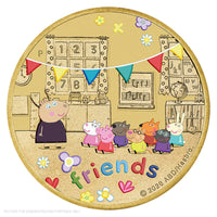 2026 Perth Mint Coloured Collector Coins in Card - Peppa Pig Friends - Three Coin Set
