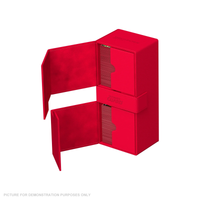 Ultimate Guard Twin Flip 'n Tray 266+ Xenoskin Deck Box - RED
