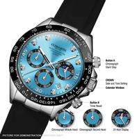 Cudworth Apex Chronograph Turquoise & Silicone