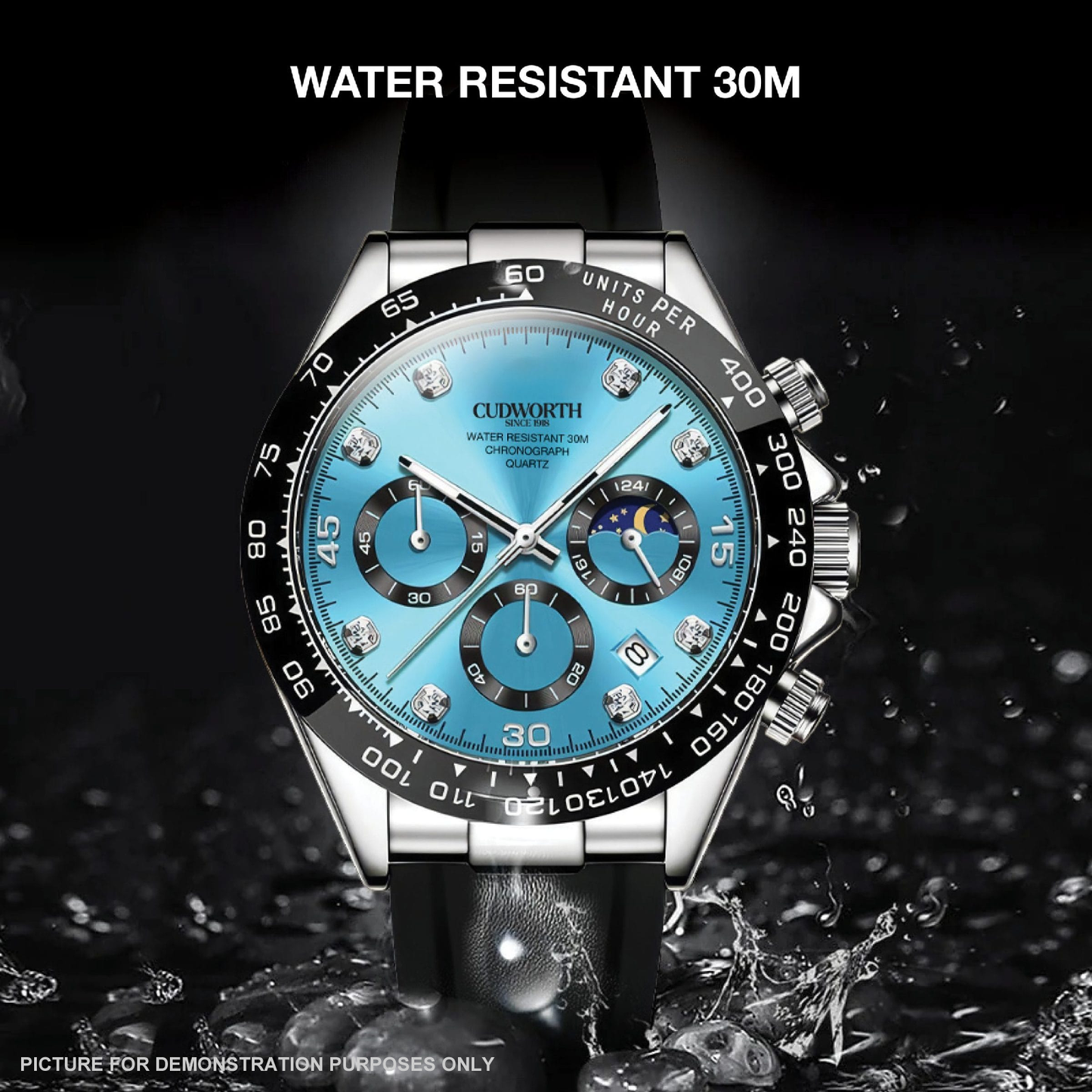 Cudworth Apex Chronograph Turquoise & Silicone