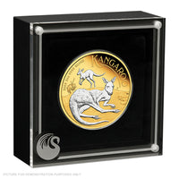 2025 Perth Mint - Australian Kangaroo Reverse Gilded - 2oz Silver Proof Coin