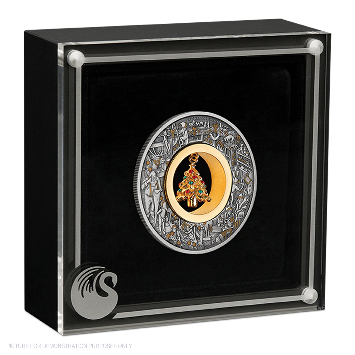 2025 Perth Mint Santa's Workshop 2oz Silver Antiqued Coloured Coin