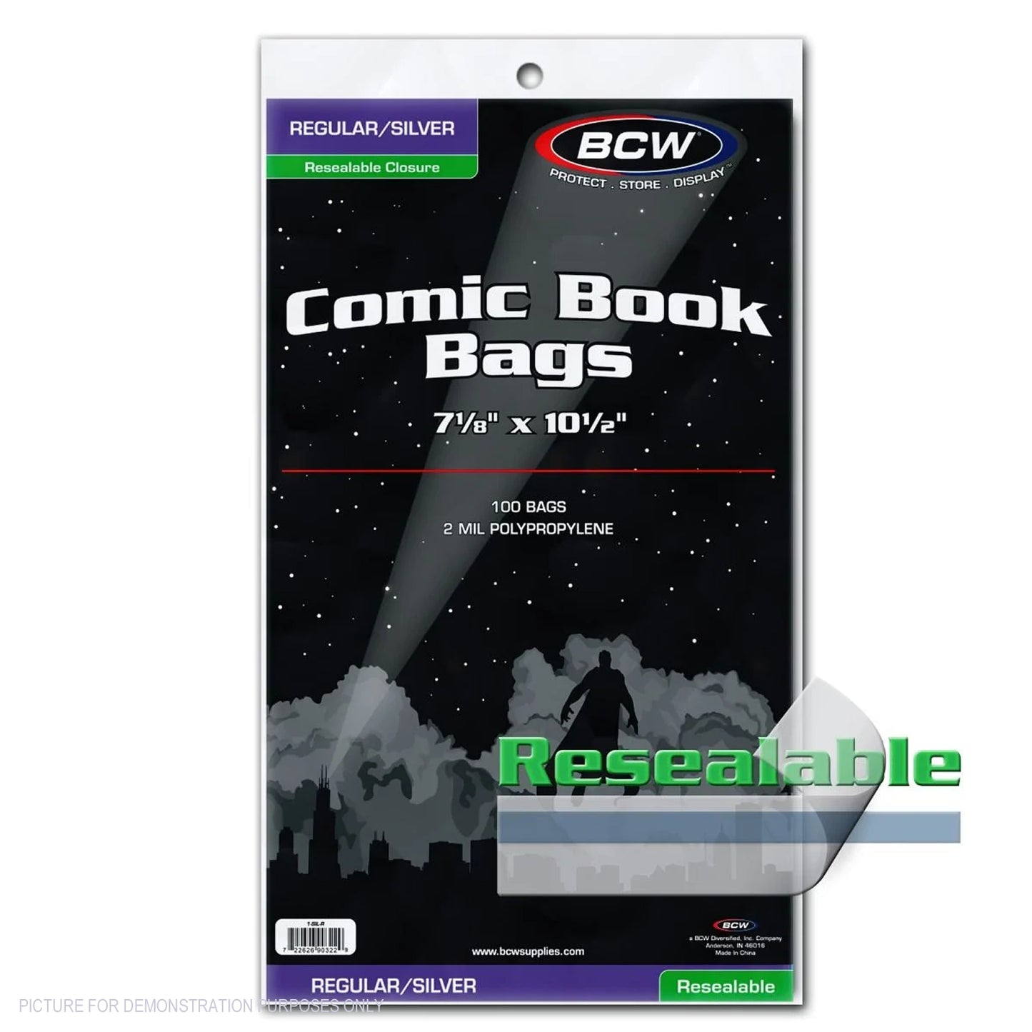 BCW Resealable Silver / Regular Comic Bags - Pack of 100
