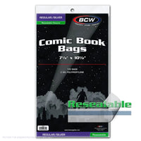BCW Resealable Silver / Regular Comic Bags - Pack of 100