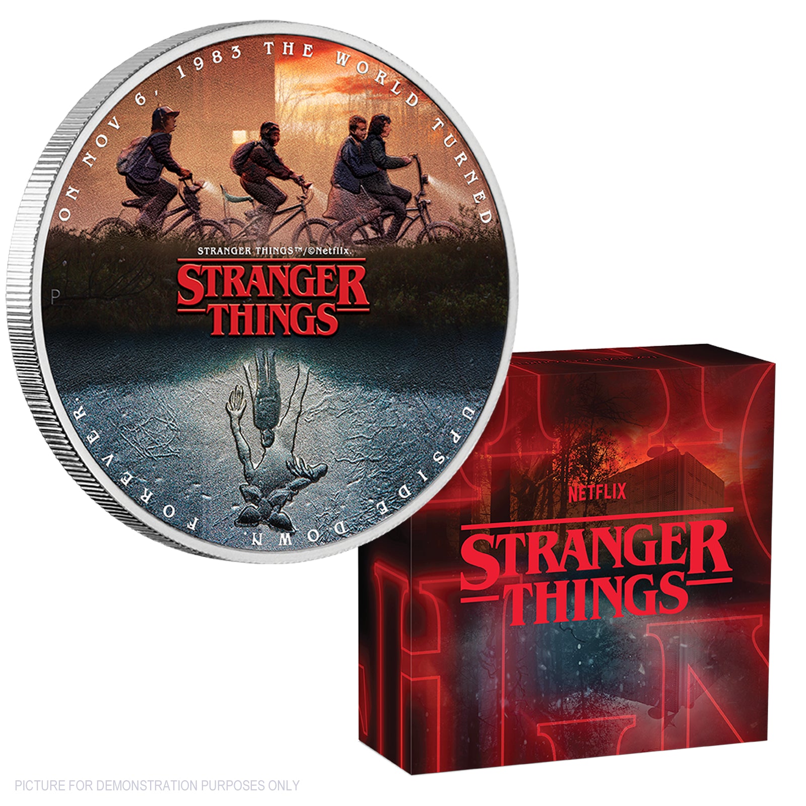2026 Perth Mint Stranger Things - The Upside Down 1oz Silver Coloured ...