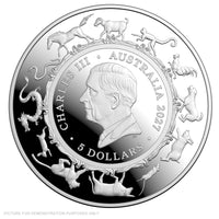 2027 Royal Australian Mint $5 1oz Fine Silver Proof Year of the Goat Domed Coin