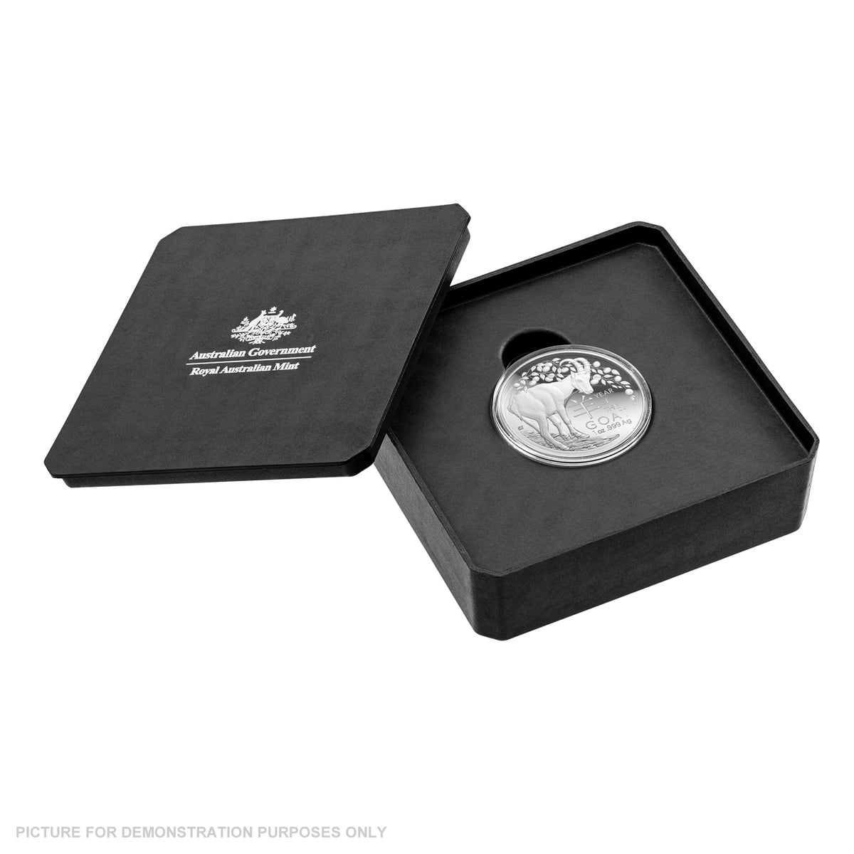 2027 Royal Australian Mint $5 1oz Fine Silver Proof Year of the Goat Domed Coin