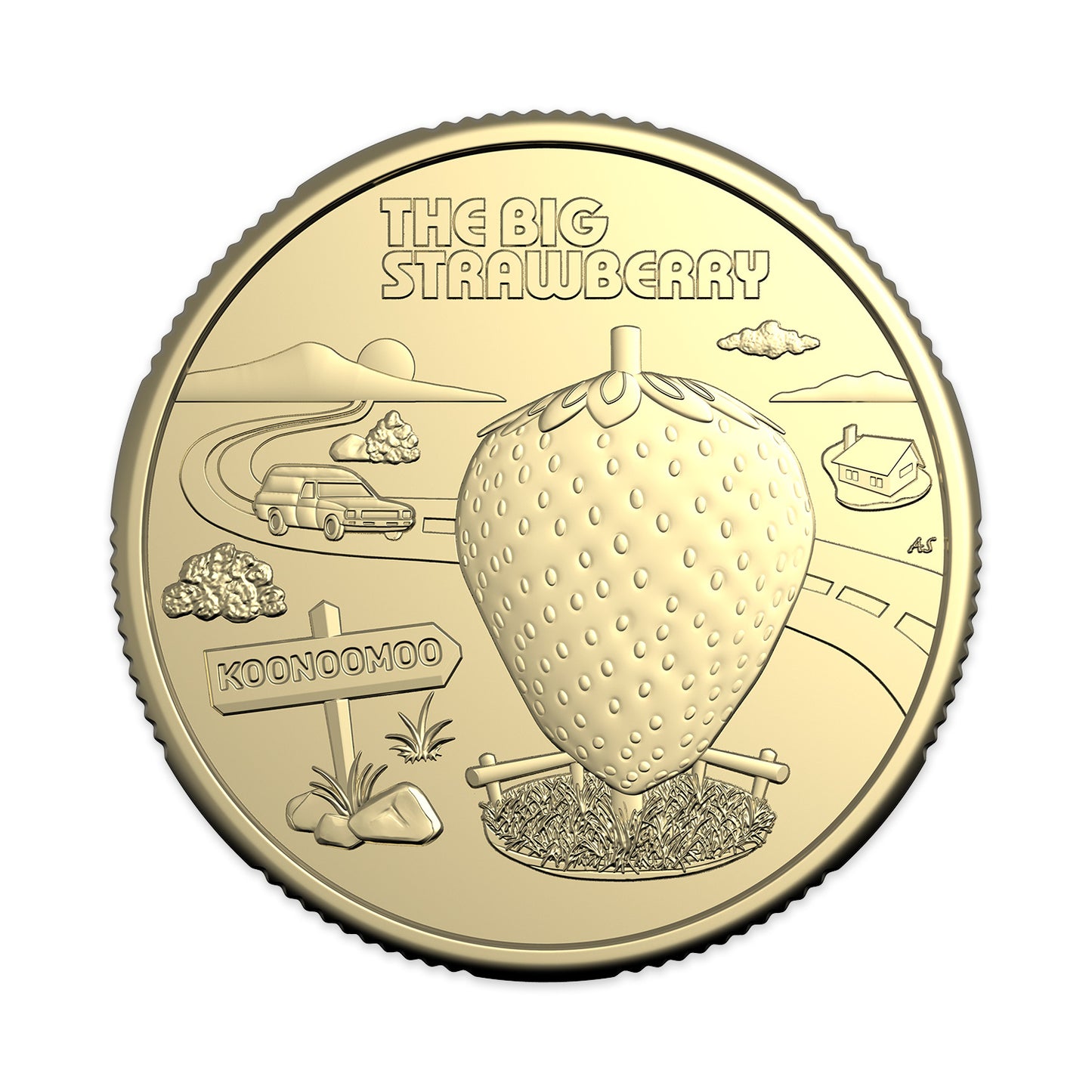 2025 Aussie Big Things 2 - Uncirculated $1 Coin in Card -  The Big Strawberry