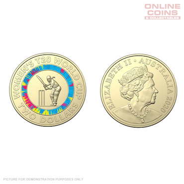 2020 ICC Women's T20 World Cup Coloured $2 Coin In Card