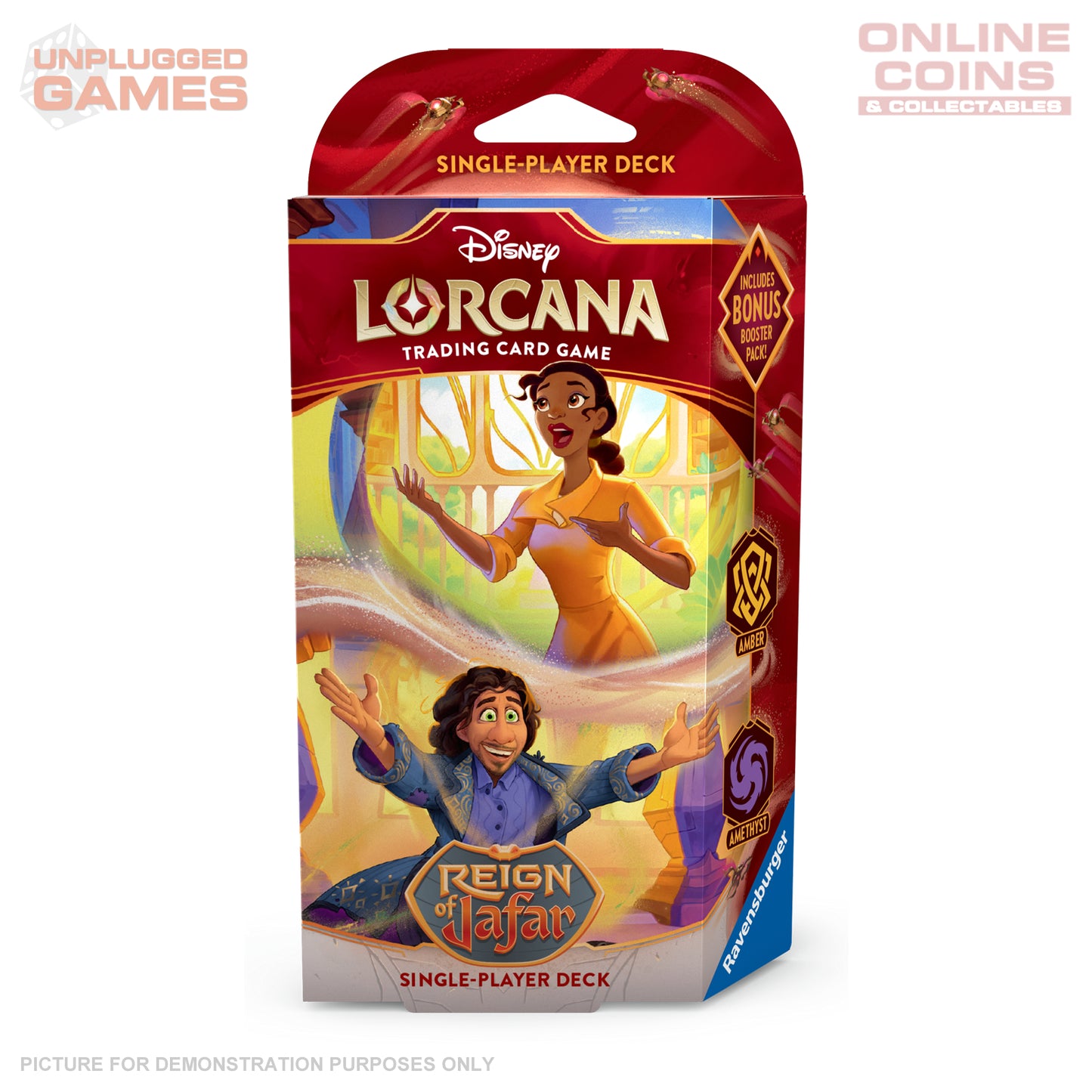 Lorcana - Series 8 DLC Reign of Jafar - Starter Deck - Amber/Amethyst - TIANA & BRUNO - PREORDER