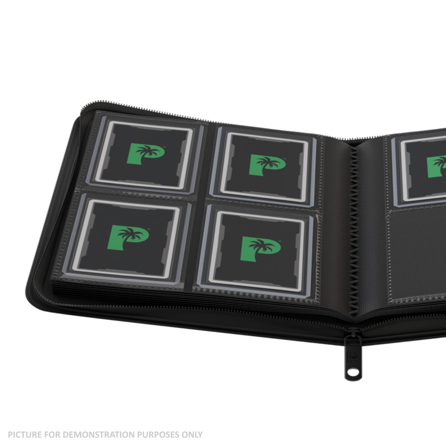 Palms Off Gaming Collector's Series Top Loader Zip Binder - 4 Pocket - Black