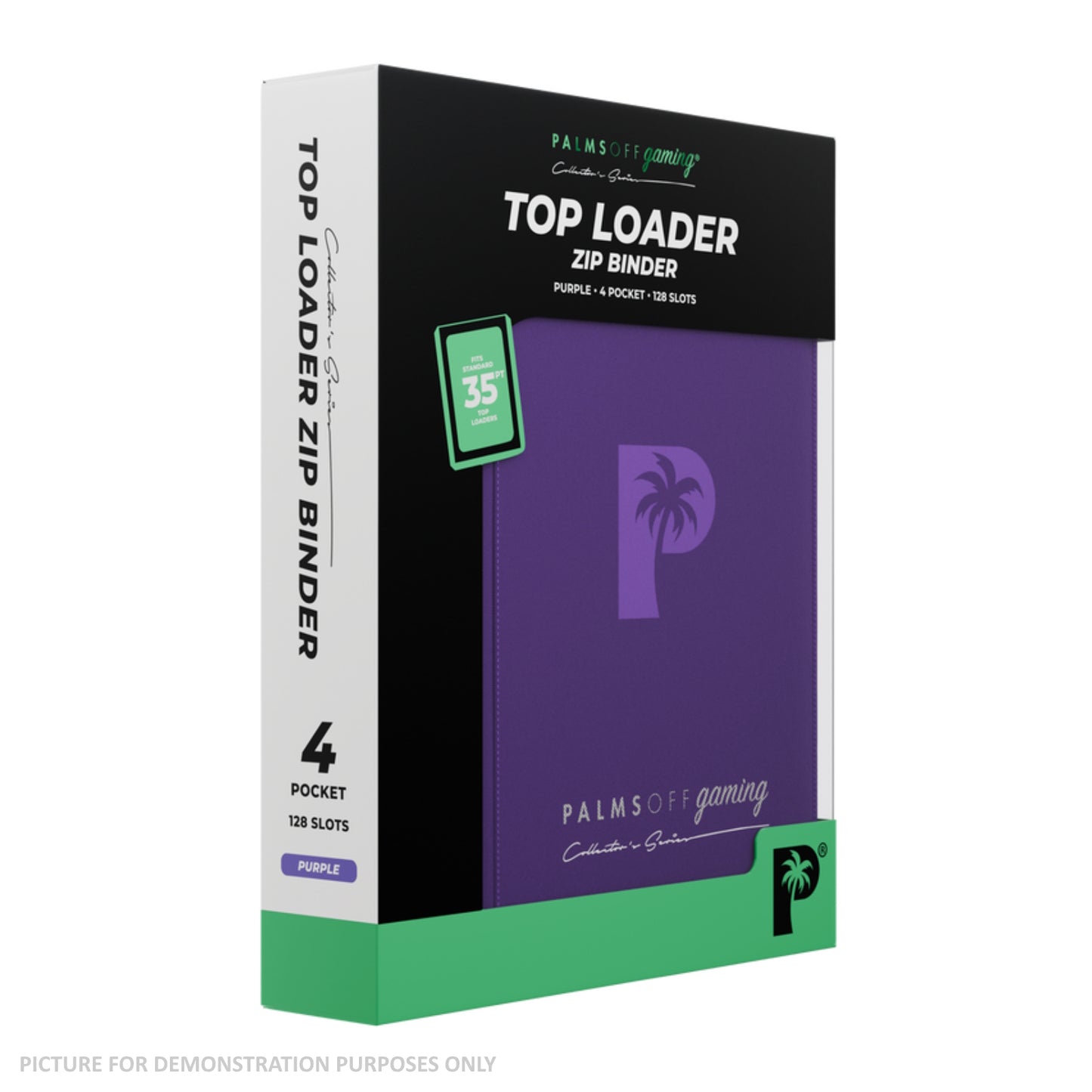 Palms Off Gaming Collector's Series Top Loader Zip Binder - 4 Pocket - Purple