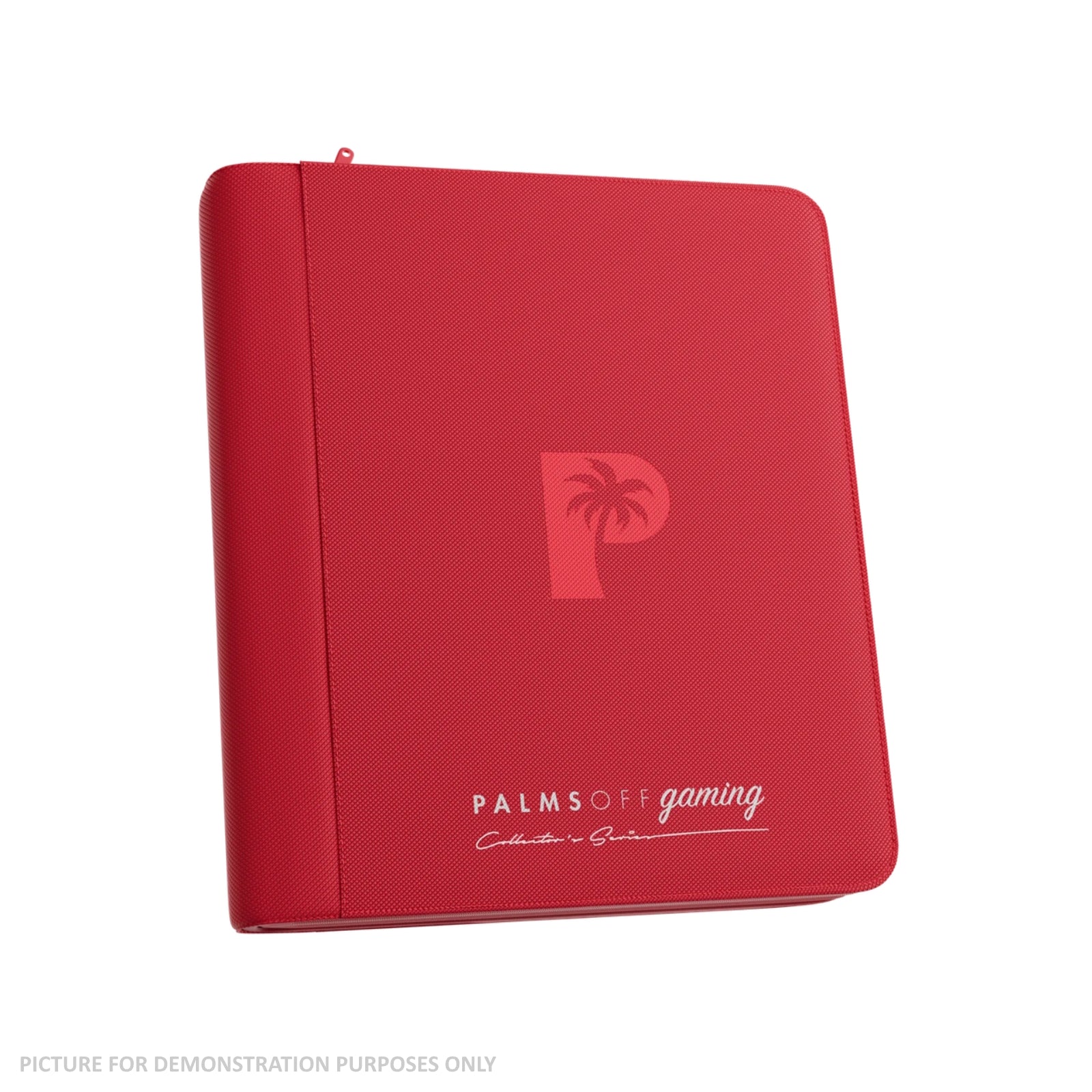Palms Off Gaming Collector's Series Top Loader Zip Binder - 4 Pocket - Red