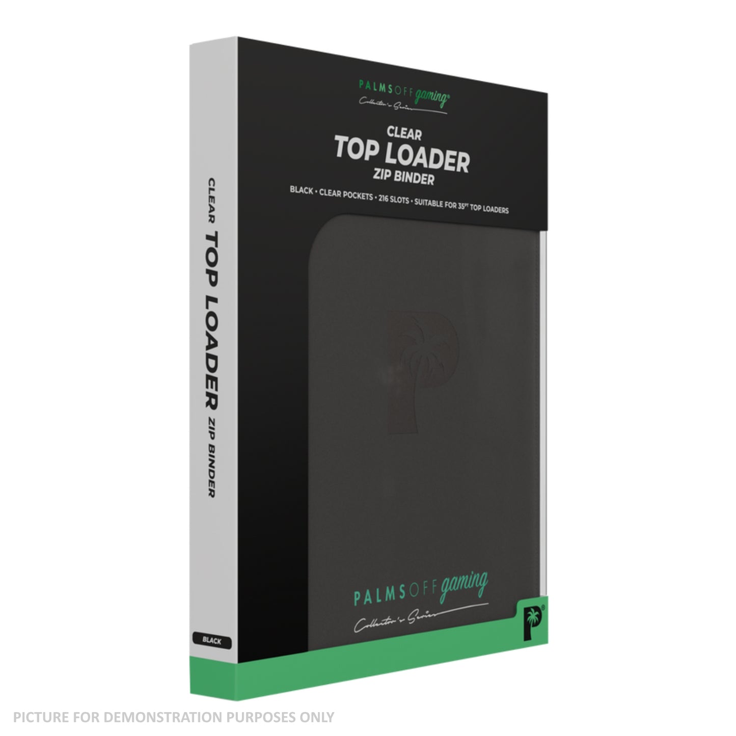Palms Off Gaming Collector's Series Top Loader Zip Binder - 9 Pocket - Black