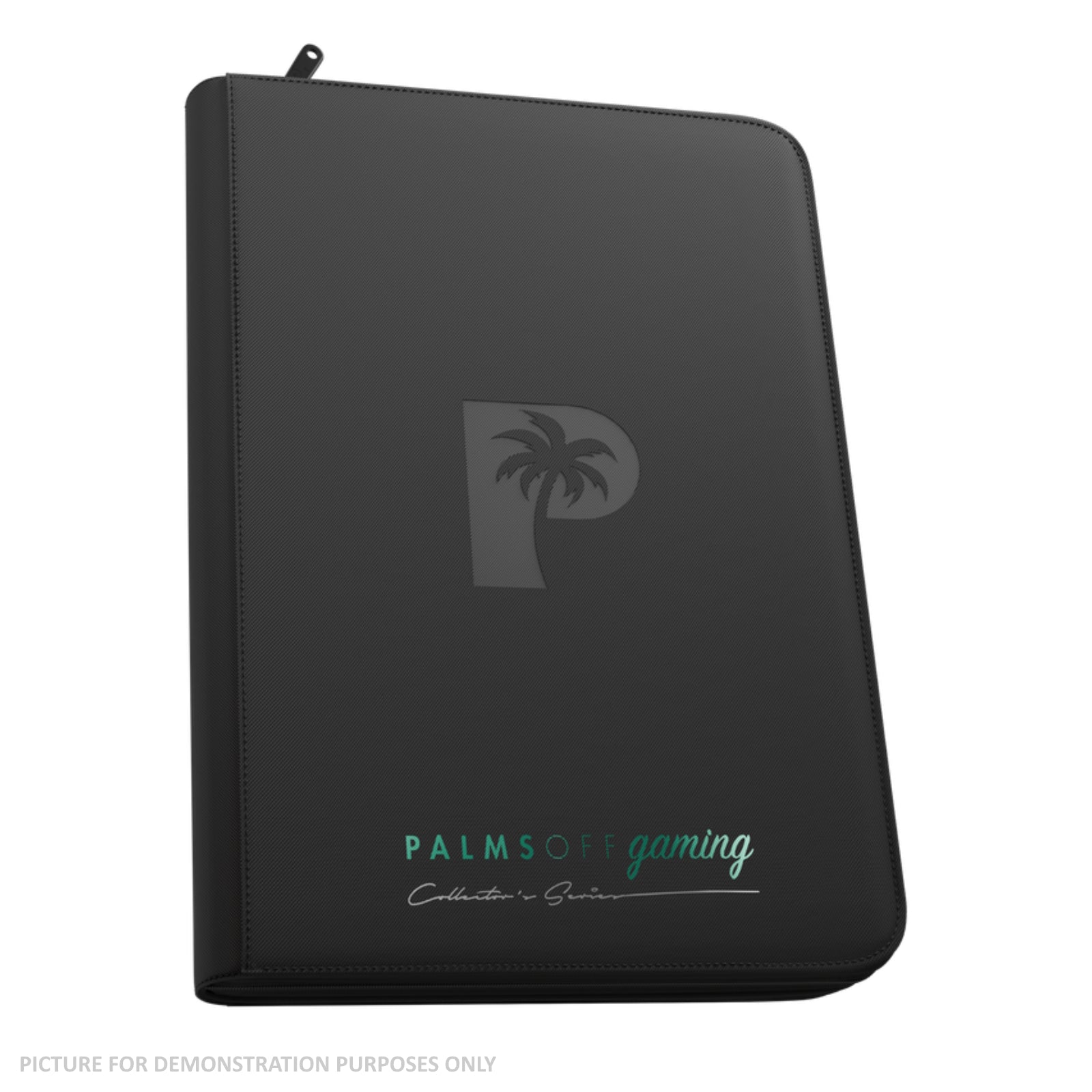 Palms Off Gaming Collector's Series Top Loader Zip Binder - 9 Pocket - Black