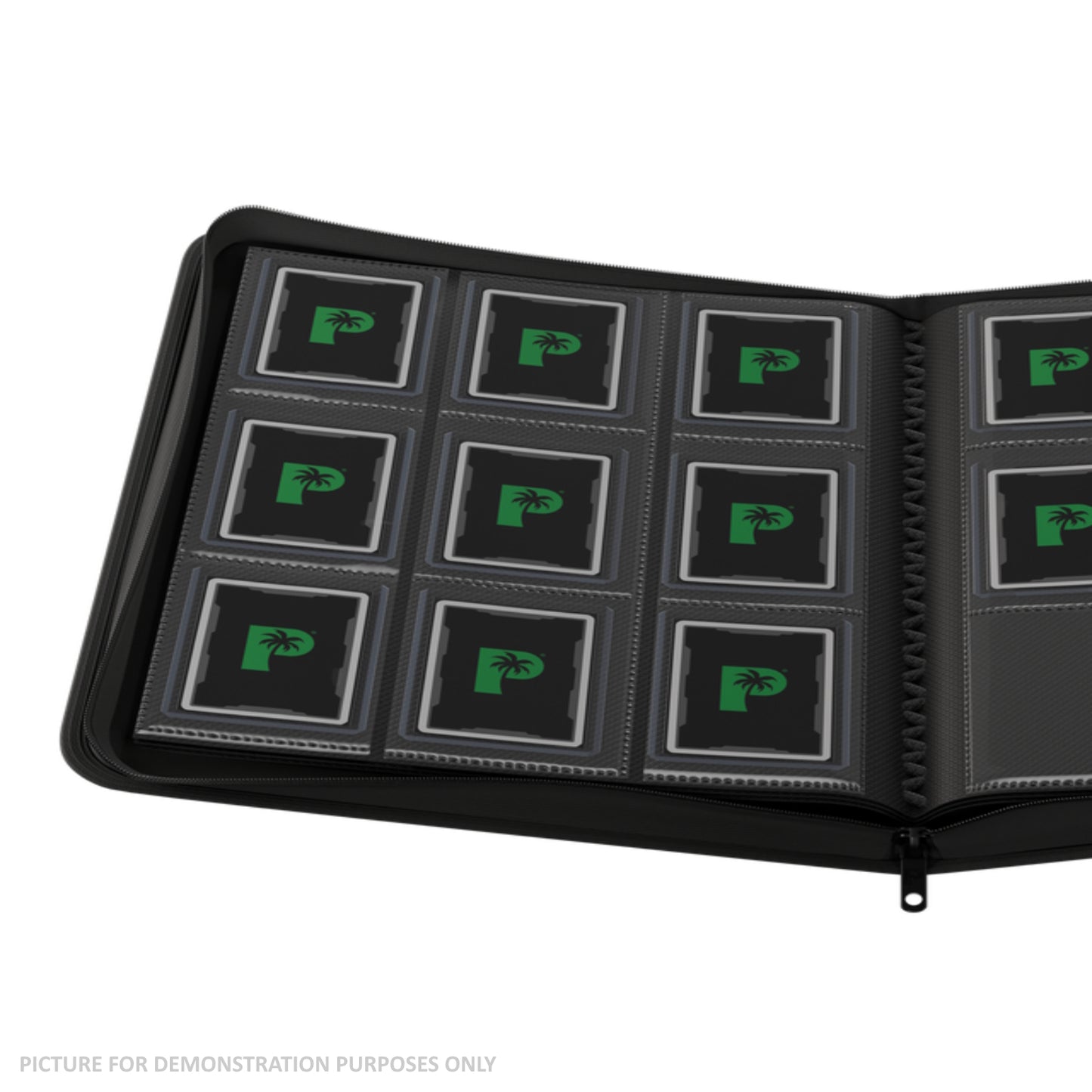 Palms Off Gaming Collector's Series Top Loader Zip Binder - 9 Pocket - Black