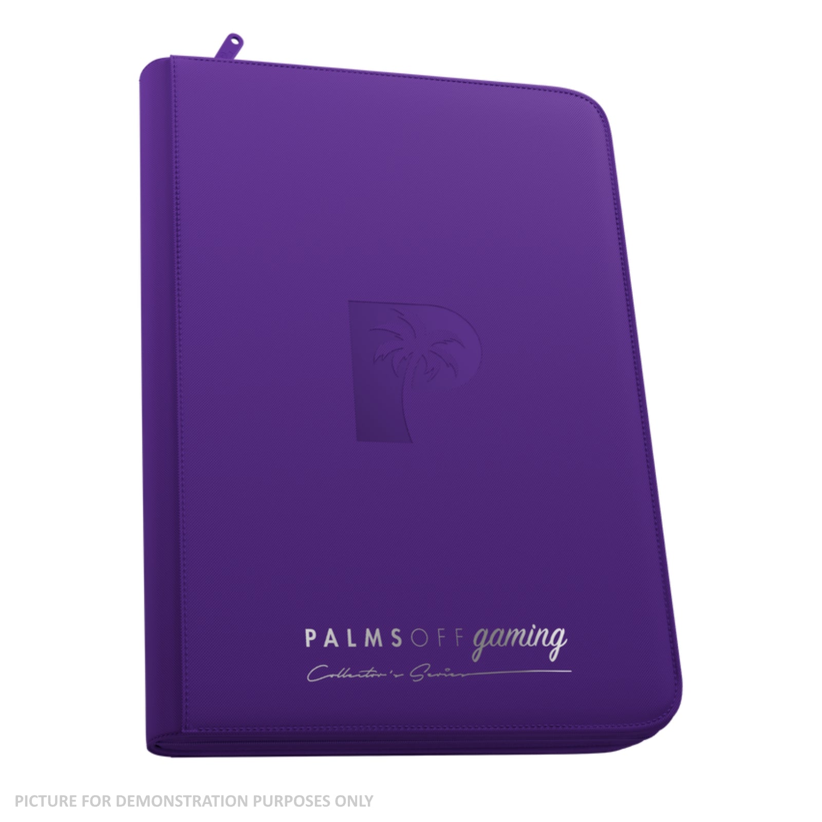 Palms Off Gaming Collector's Series Top Loader Zip Binder - 9 Pocket - PURPLE