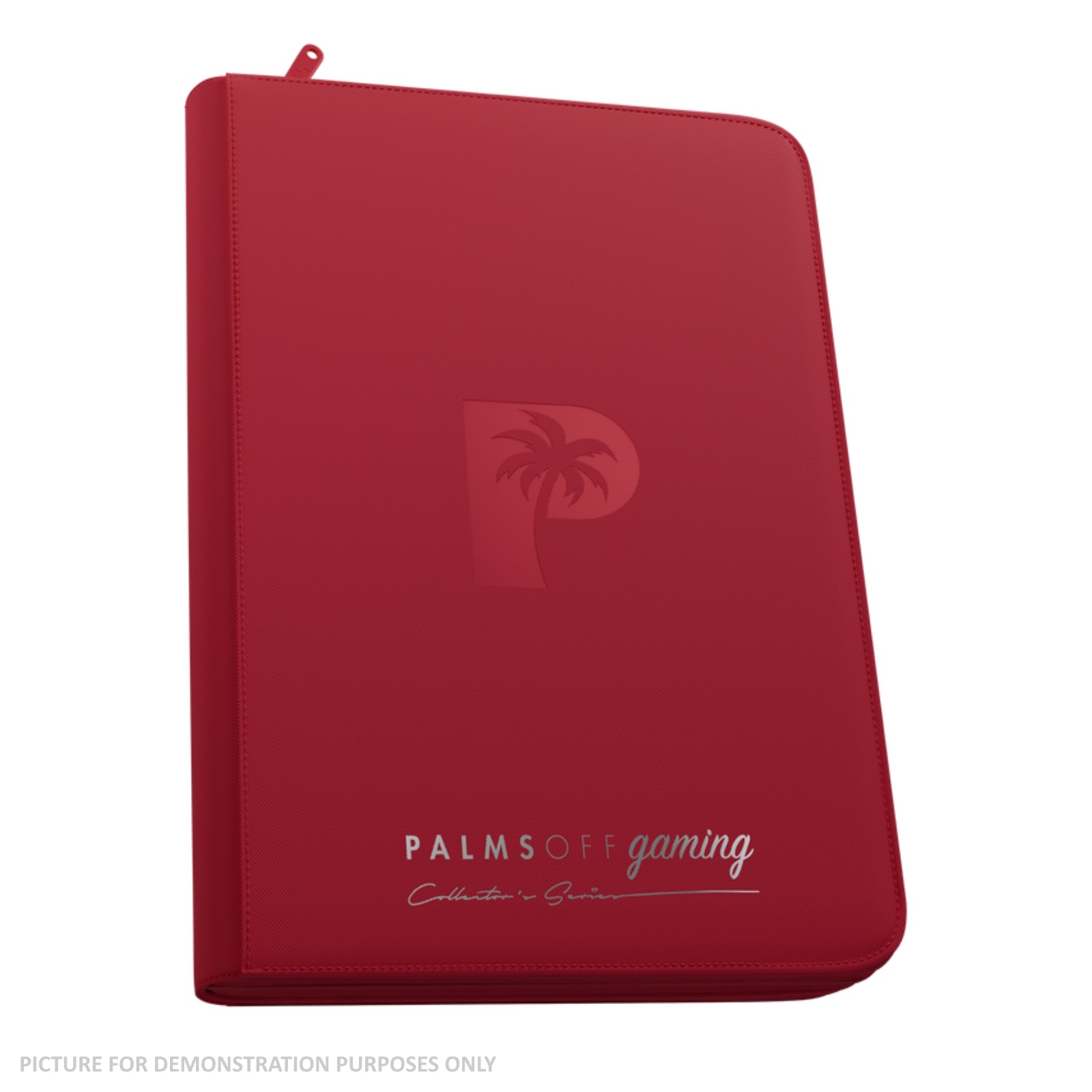 Palms Off Gaming Collector's Series Top Loader Zip Binder - 9 Pocket - Red