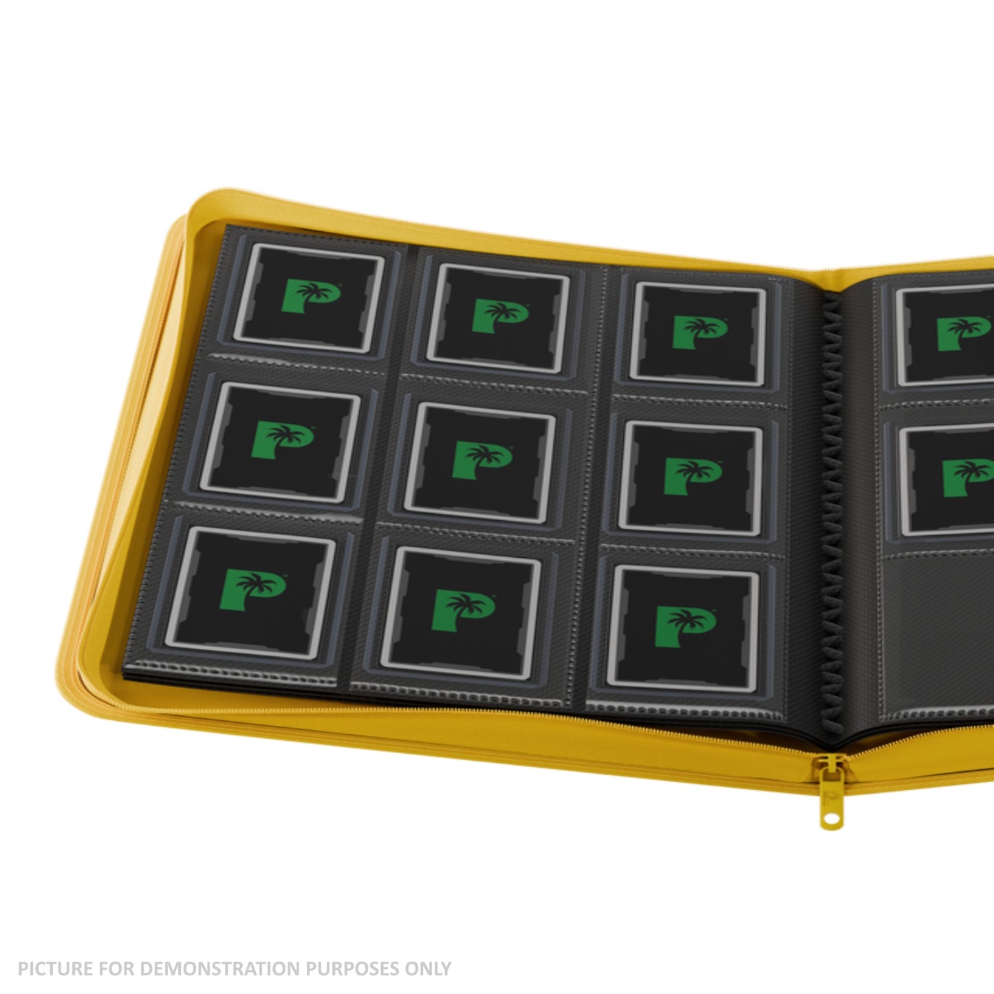 Palms Off Gaming Collector's Series Top Loader Zip Binder - 9 Pocket - YELLOW